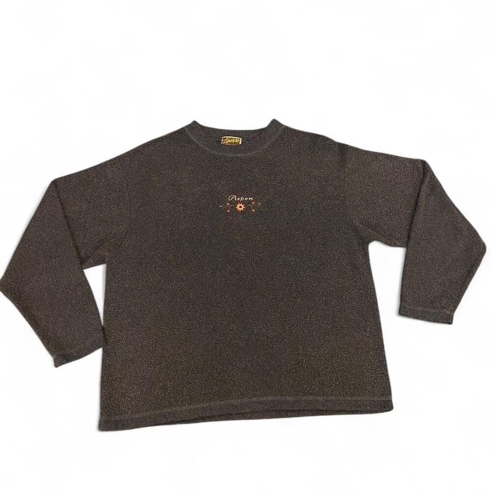 Vintage preppy aspen comfy floral crewneck